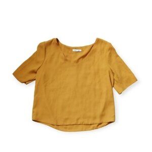 DEX CROP Top Mustard Top Shirt Small
